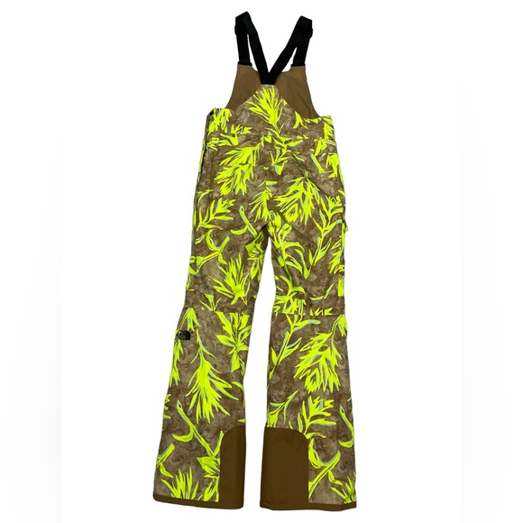 The North Face Freedom Insulated Ski Bib Utility Brown Prairie Print Small NEW - Picture 6 of 16